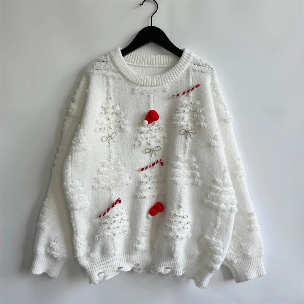 GR - Hässlicher Weihnachtspulli - Winterlicher Damen-Pullover mit Weihnachtsthema