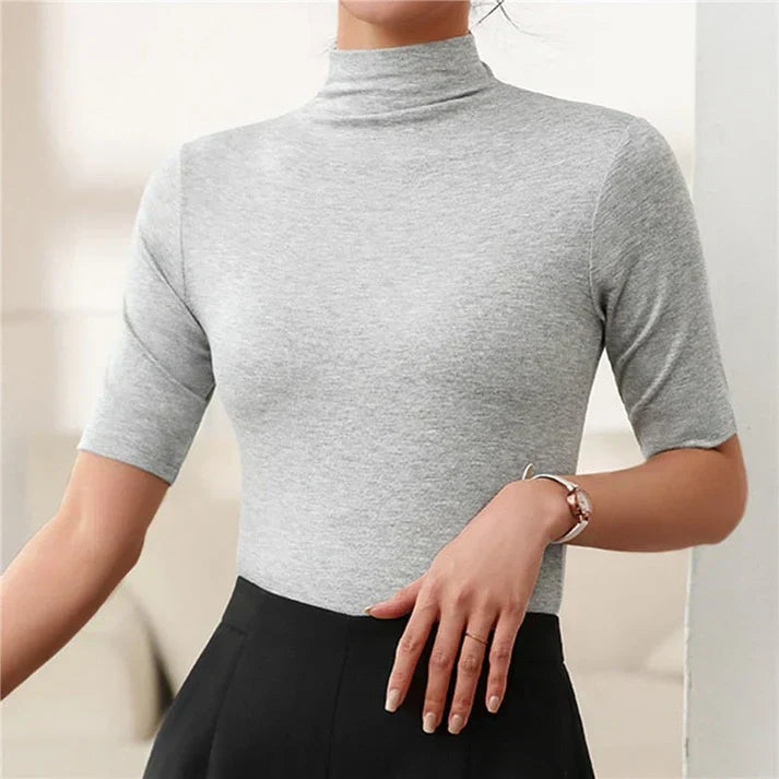 GR | Ultra-Dünner Nahtloser Rollkragenpullover