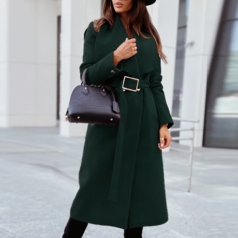 GR Elegant wool coat with belt