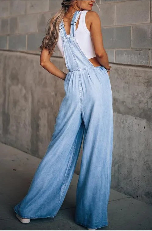 GR | Boho Oversized Denim Dungarees