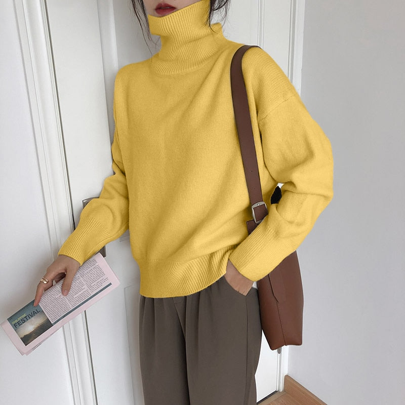 GR | Stylish Autumn Classic Turtleneck Sweaters for Women