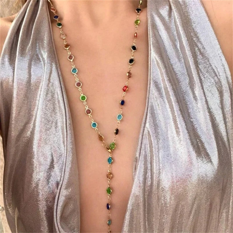 GR | Colorful Crystal Zircon Necklace