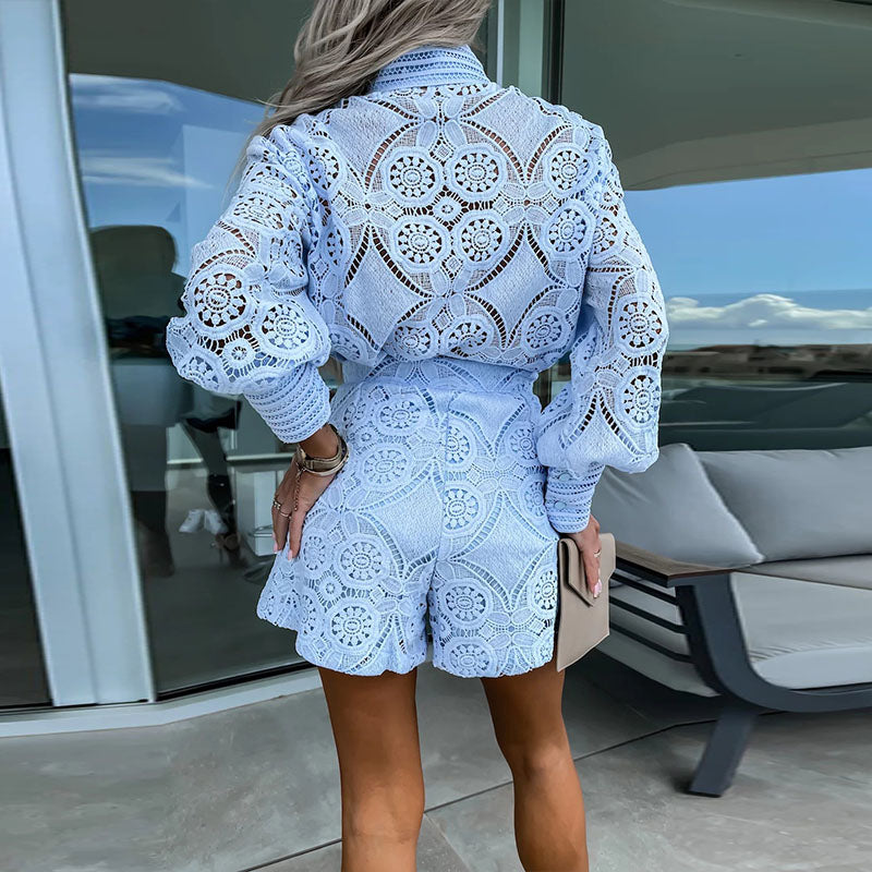 GR - Elegant casual two-piece lace set