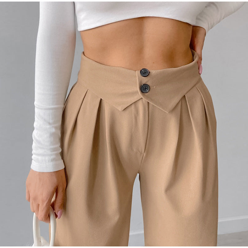 GR | Stilvolle High-Waist-Hose mit Falten