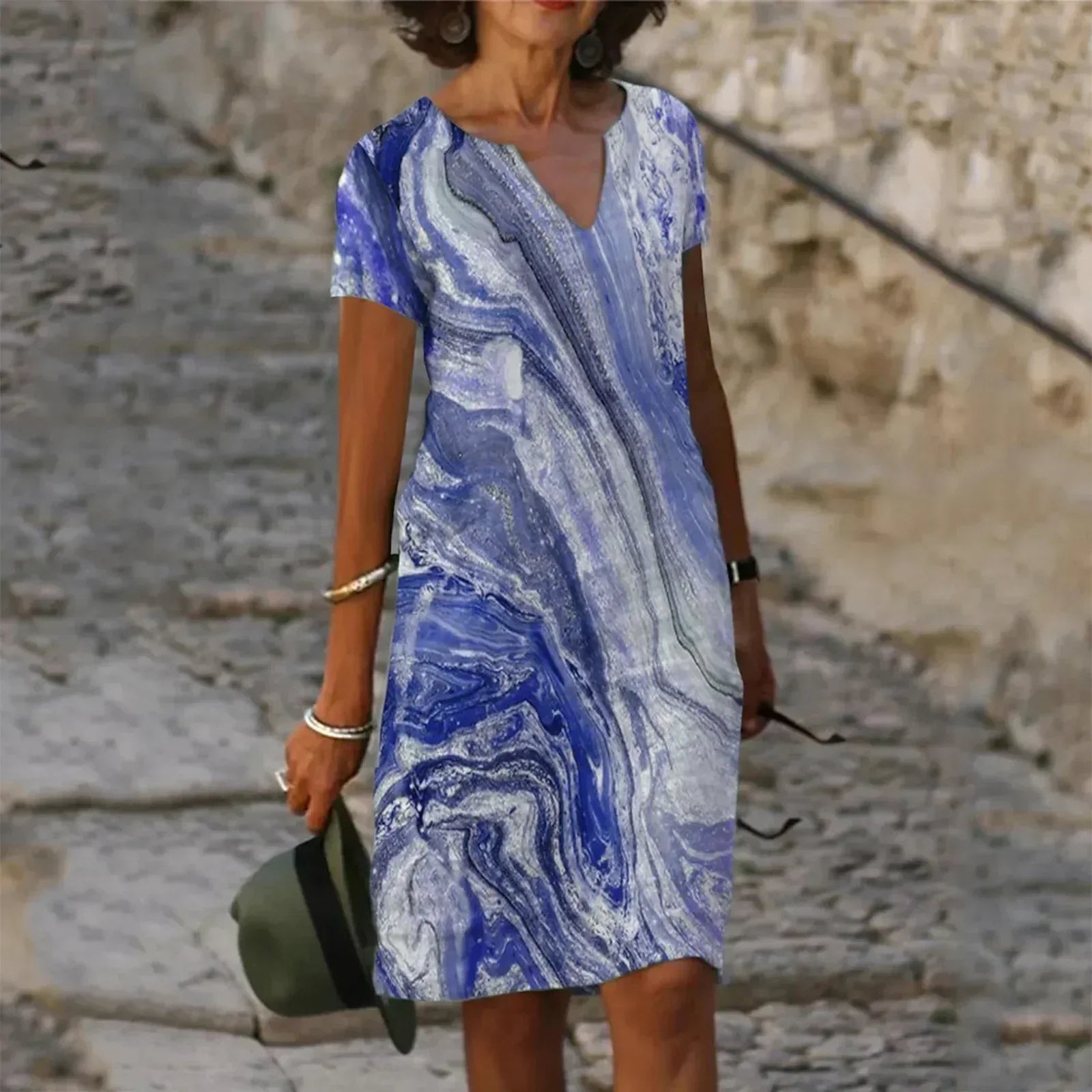 GR | Vintage Floral V-Neck Long Dress
