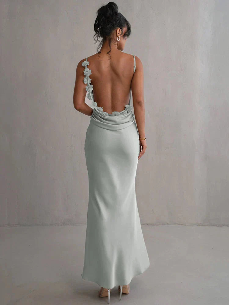 GR | Satin Floral Dress Style