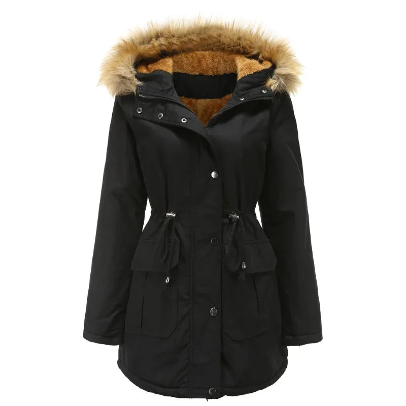 GR - Long parka with fur