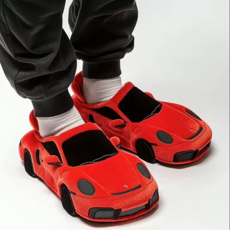 GR | Car-inspired design slippers with non-slip soles for maximum comfort