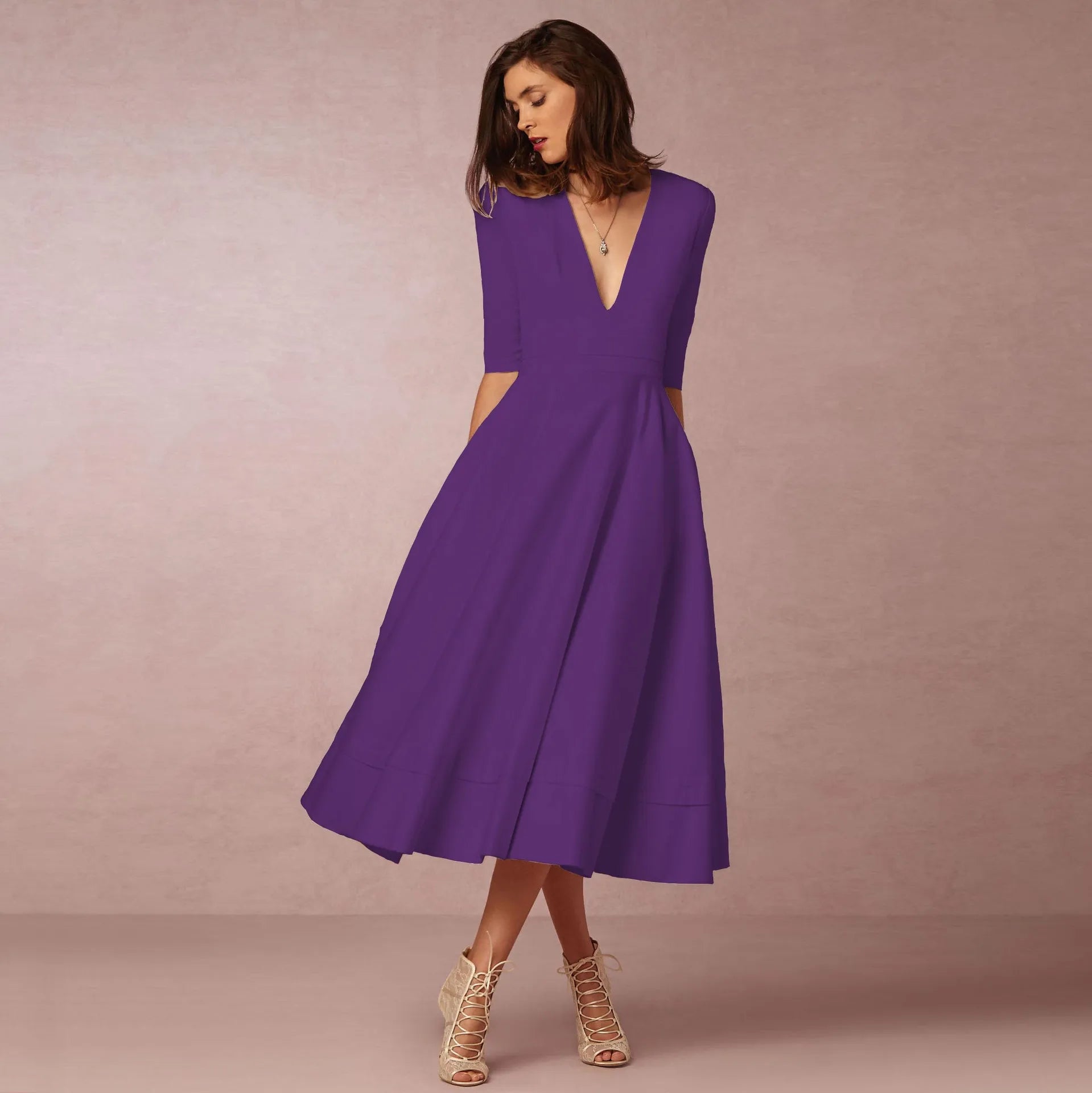 GR | Elegante Lange Damenkleid