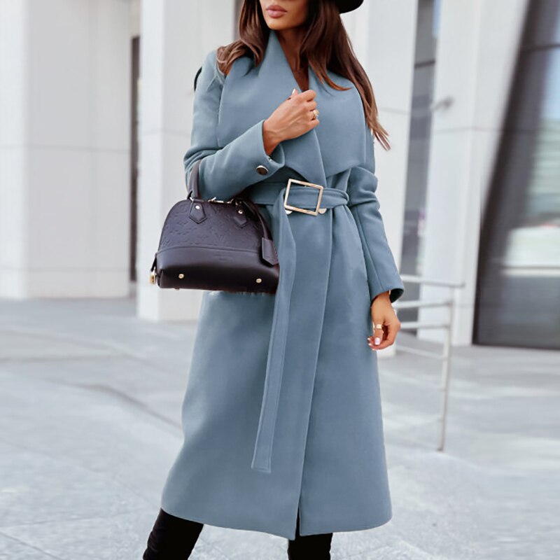 GR Elegant wool coat with belt