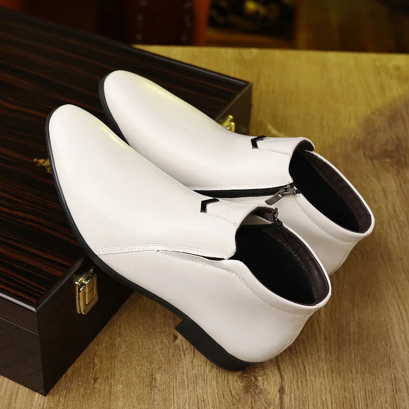 GR | Leather boots with zipper 