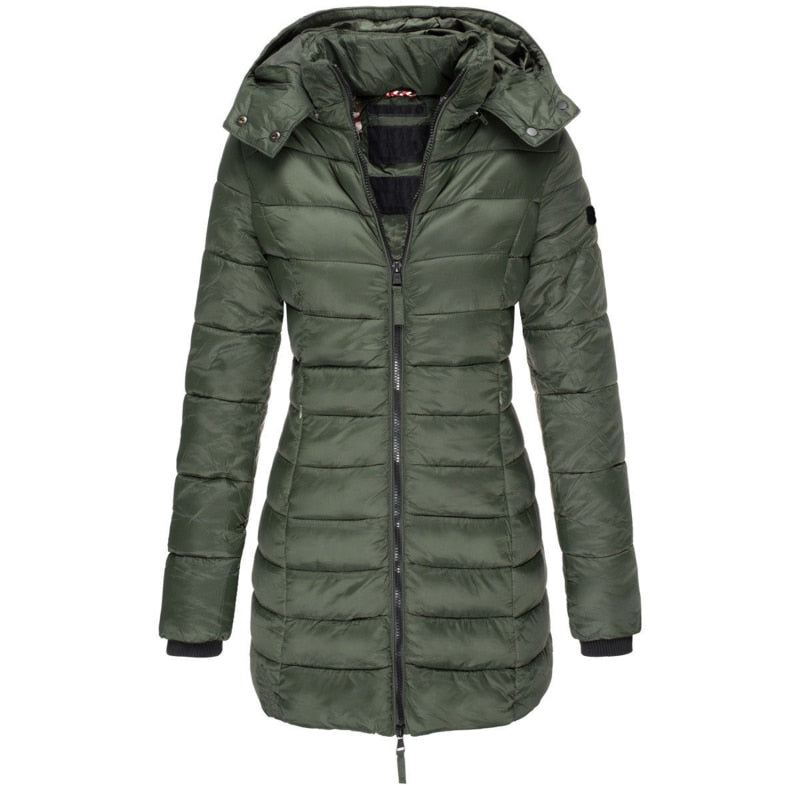 GR Women's Parka Coat | Long winter jacket with hood and down filling
