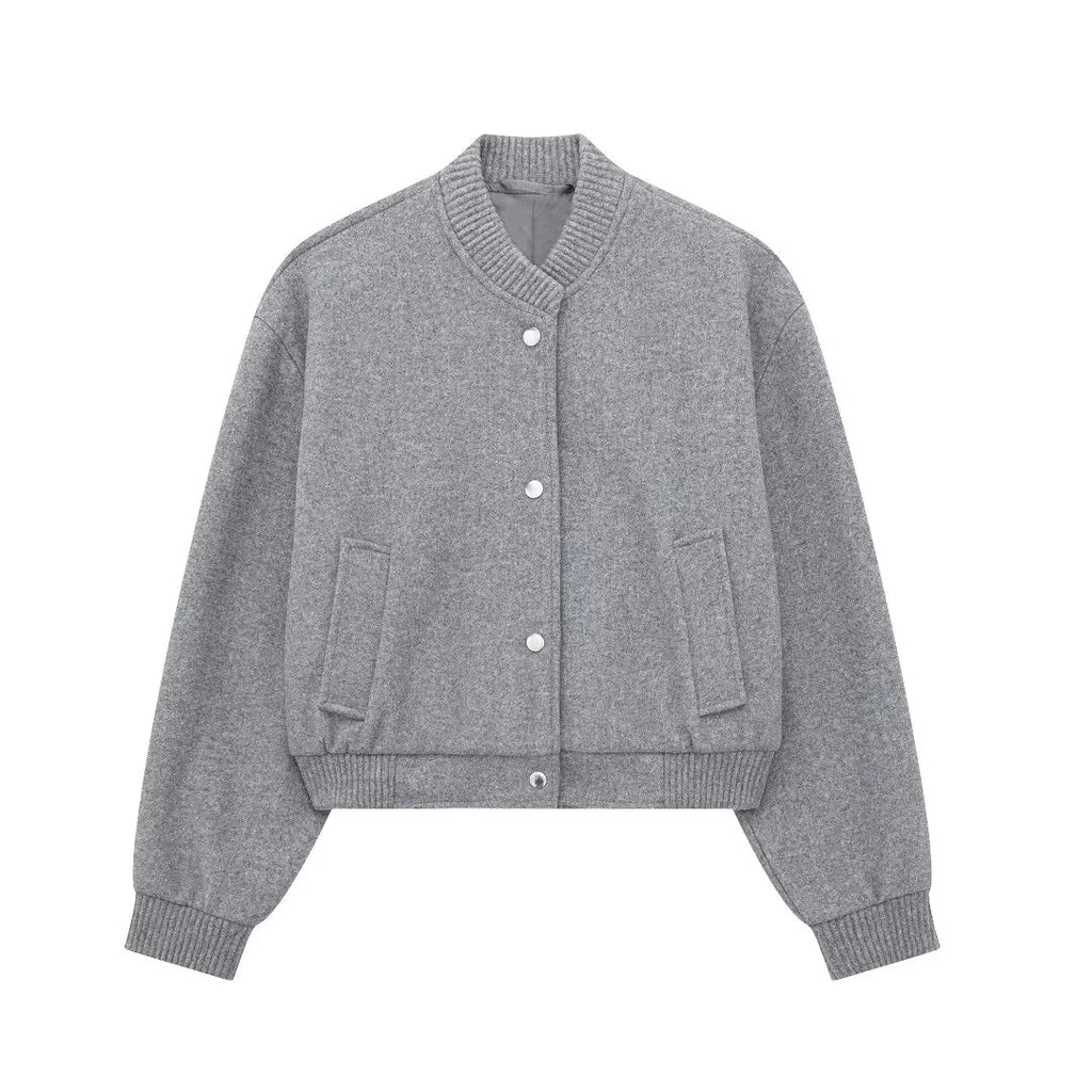GR | Stylish cropped bomber jacket