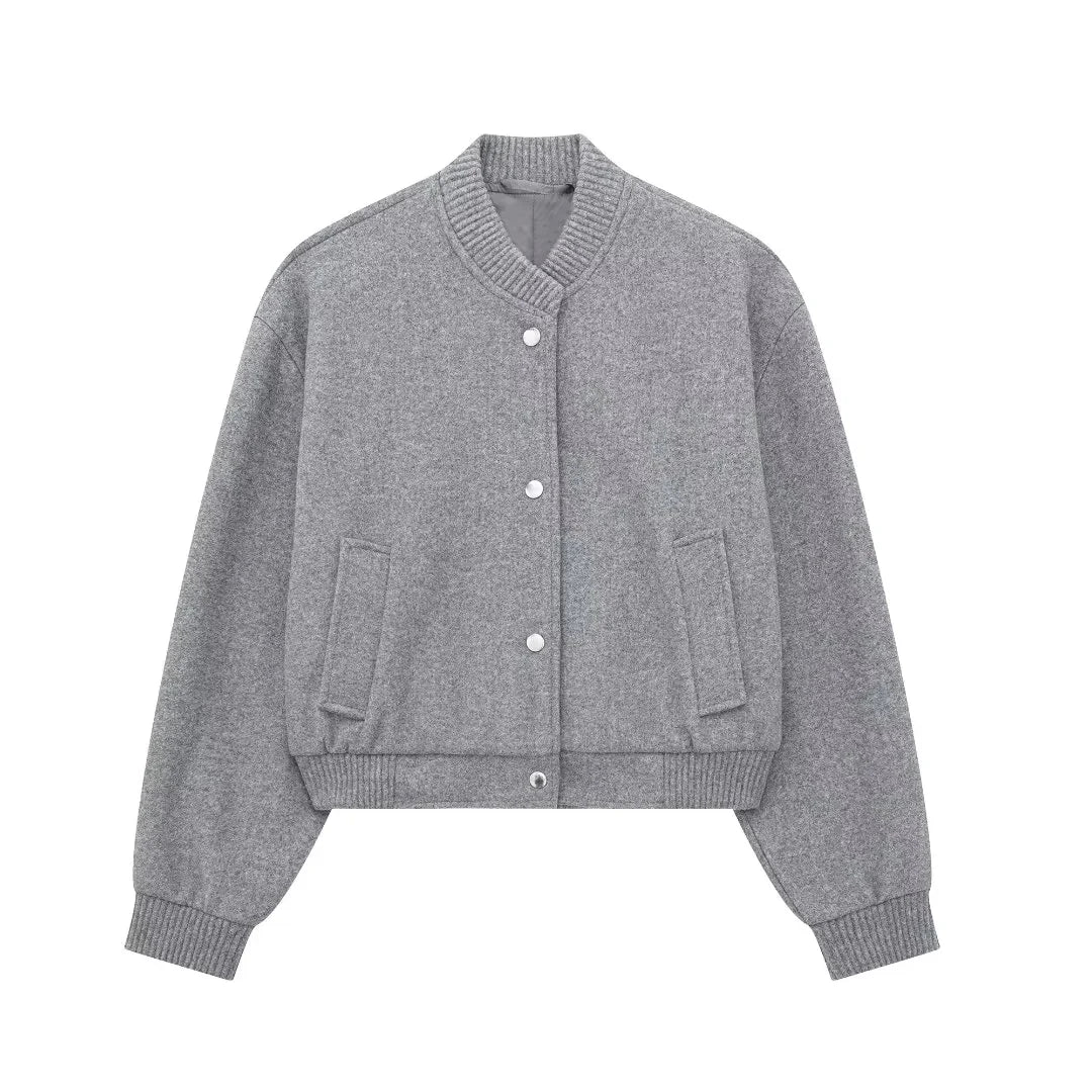 GR | Stylish cropped bomber jacket