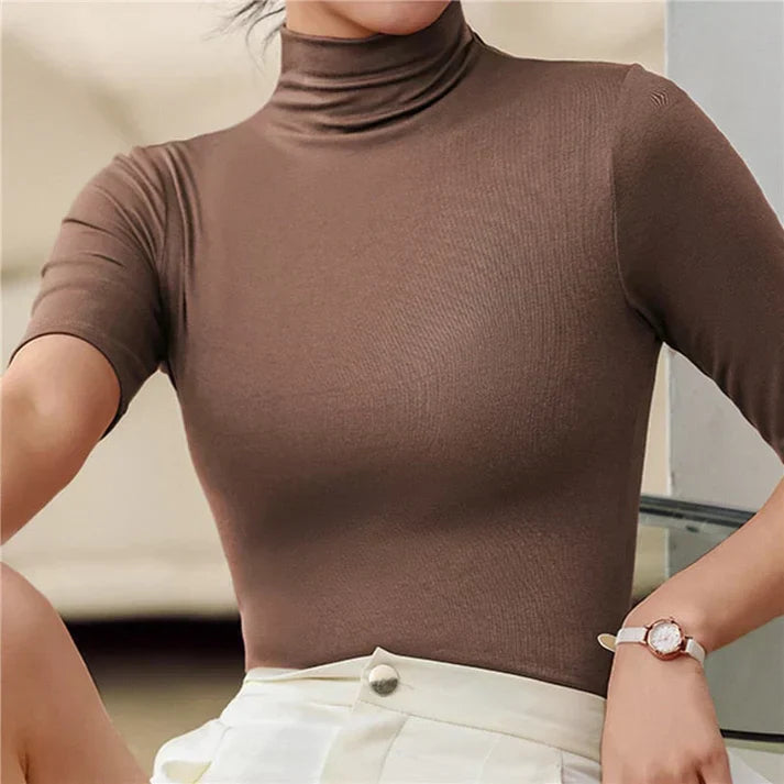 GR | Ultra-Dünner Nahtloser Rollkragenpullover