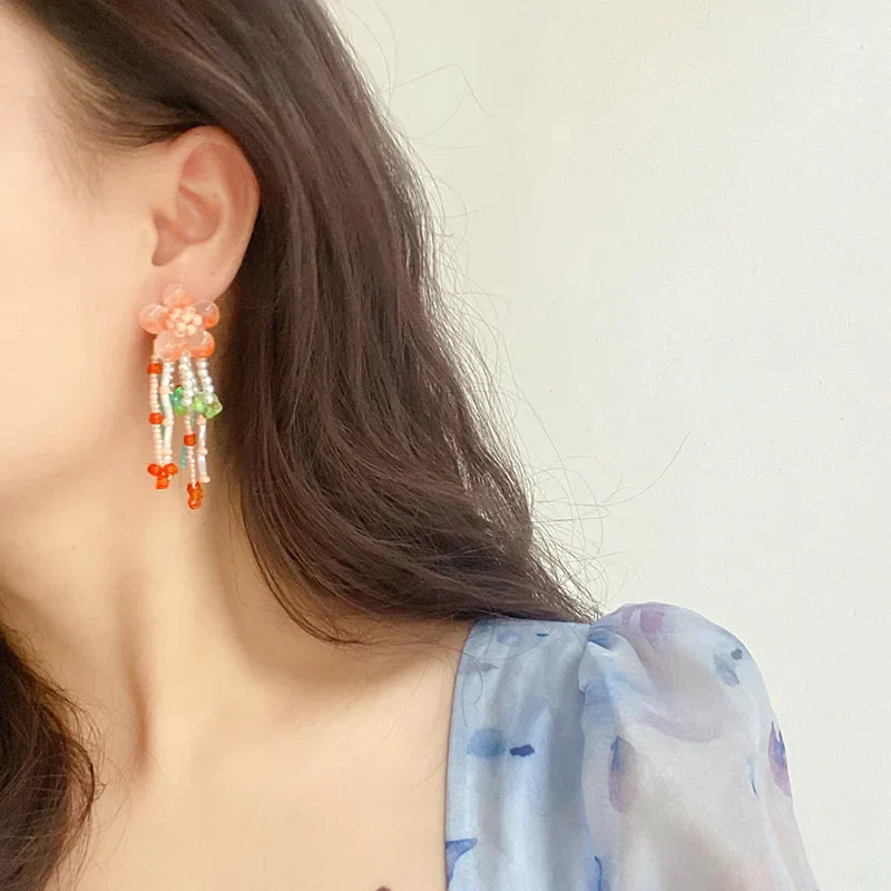 GR | Flower Pearl Earrings