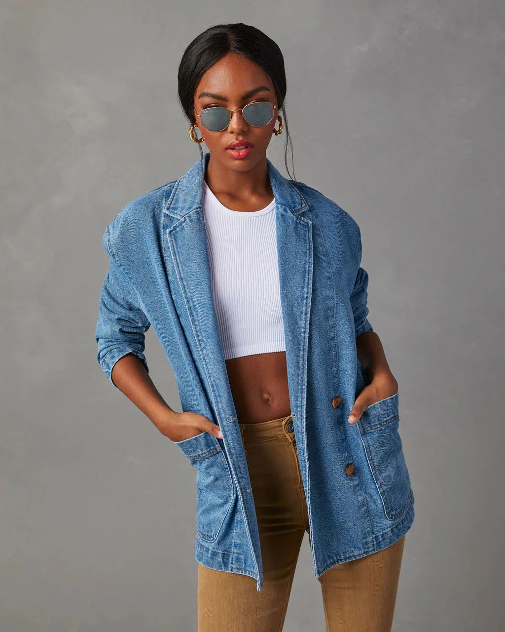 GR | Stylish denim blazer
