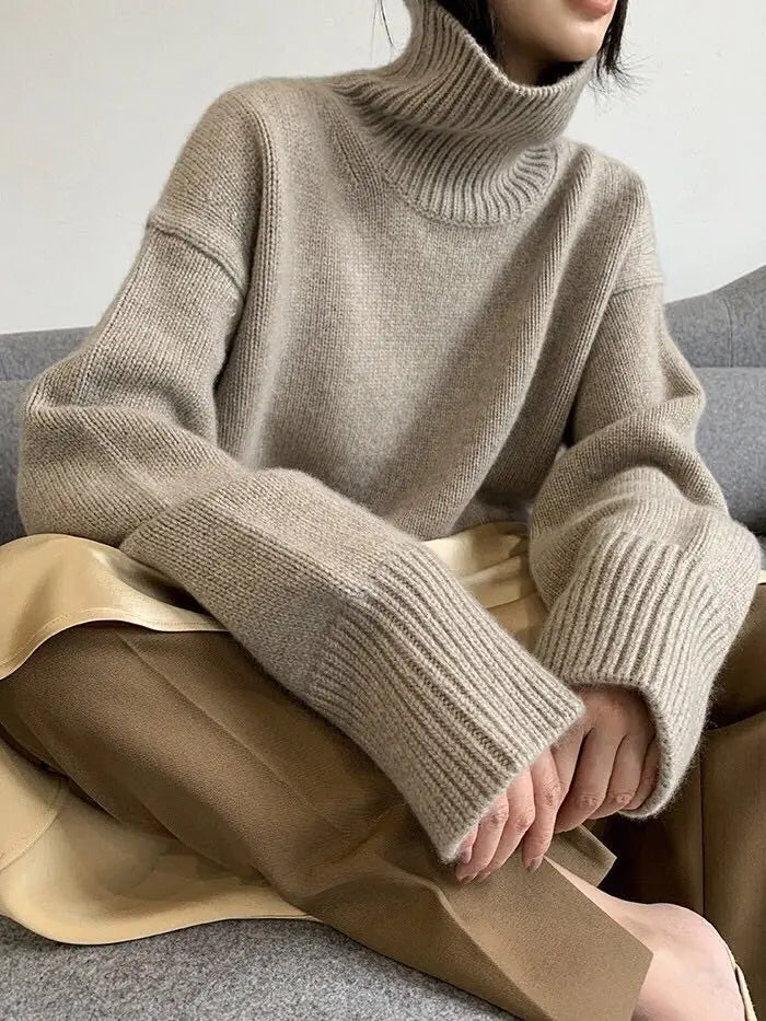 Warm cashmere sweater tops