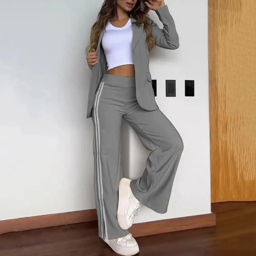 GR | Women's shirt and trousers set, elegant and fashionable