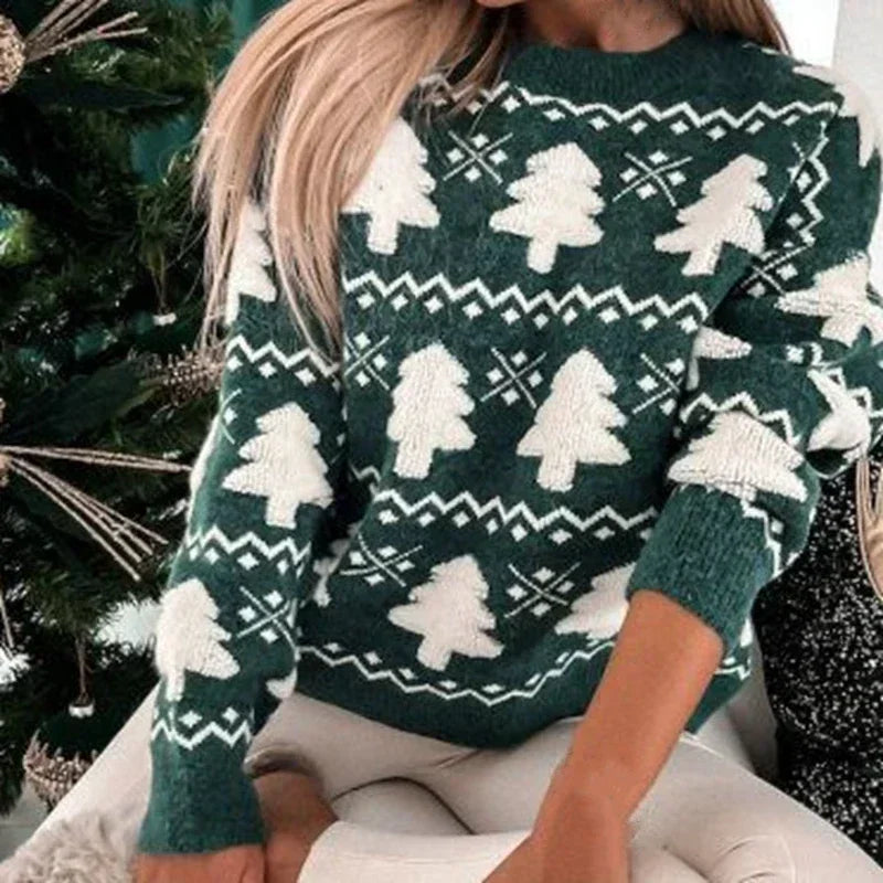 GR - Ugly Christmas Sweater - Knitted sweater with 3D Christmas tree print