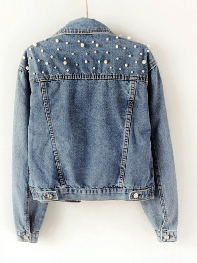 GR Exclusive Lina Denim Jacket | Denim favorite with stylish pearl embellishment