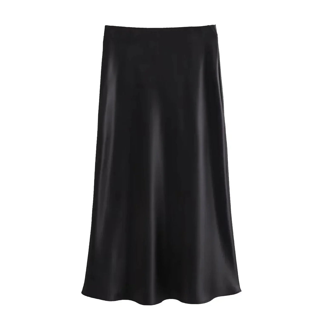 GR | Satin Maxi Skirt for Women