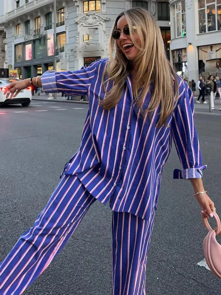 GR | Striped Oversized Set