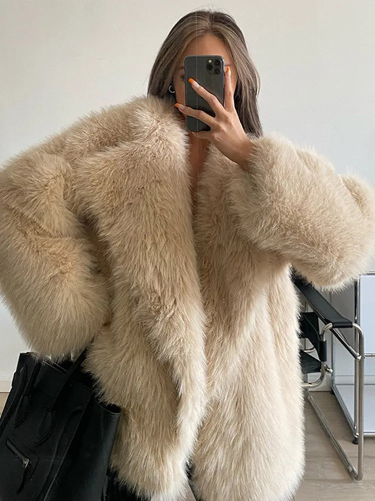 GR - Slim Faux Fur Coat