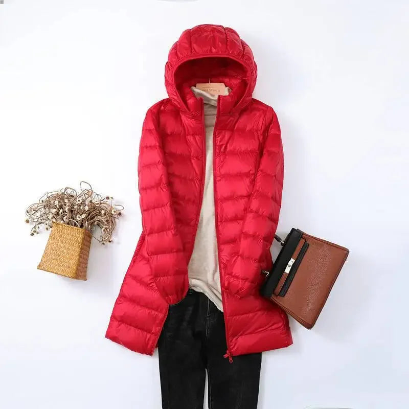 GR - Women's wearable puffer coat with detachable hood