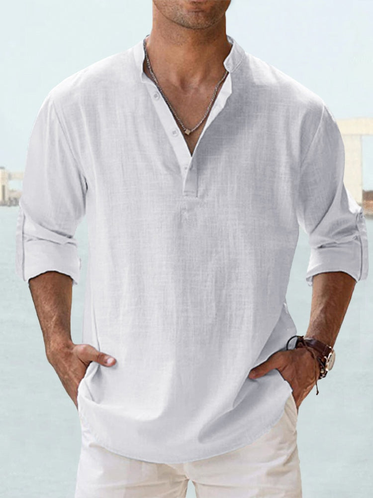 GR | Breathable cotton linen shirt, casual fit