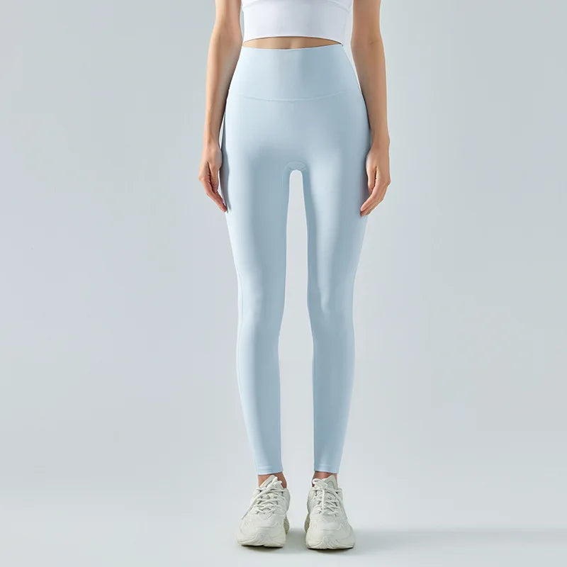 GR | Emily Sportswear Naked Hochtaillierte Tight Yoga Hosen Doppelseitig Gebürstet Pfirsich Po-Hebende Lauf Sport Fitness Leggings