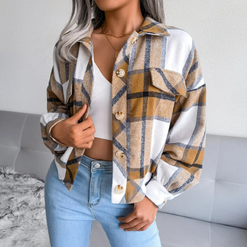 Checkered wool jacket