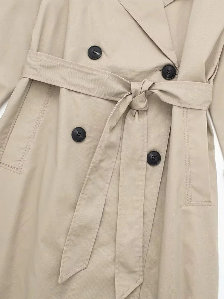 GR - Women's long coat with belt