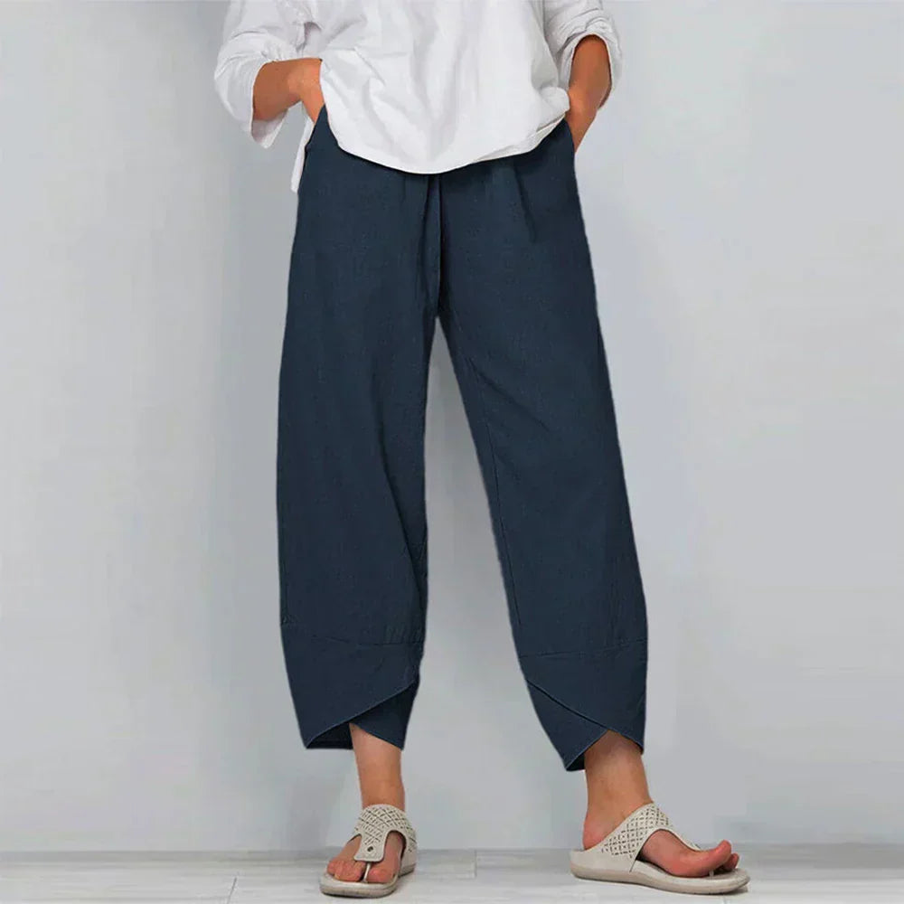 GR | Cotton-linen trousers for women