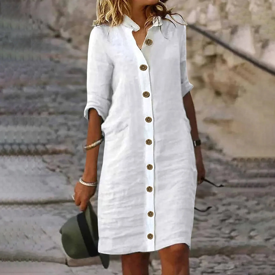 GR | Bewegliches Midi Hemdkleid