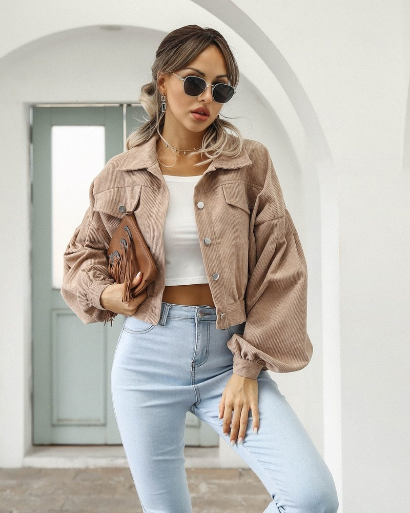 Lumiri - Corduroy Short Jacket