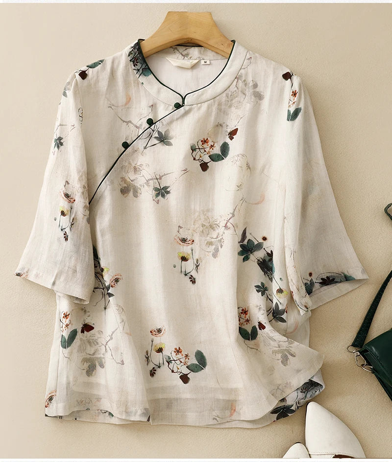 GR - Printed - Cotton and linen - Short sleeves - Summer