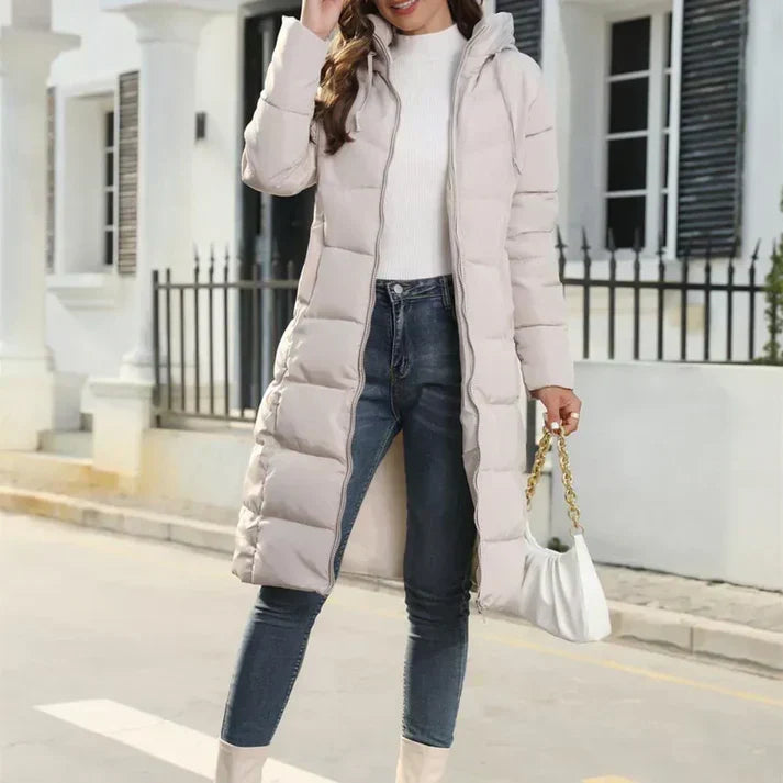GR | Stylish Winter Casual Puffer Jacket with Zipper for Women 