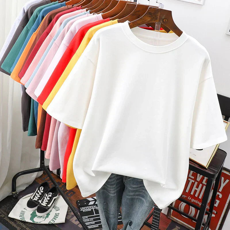 GR | Kuscheliges Baumwoll-Basic T-Shirt In Übergröße für Frauen