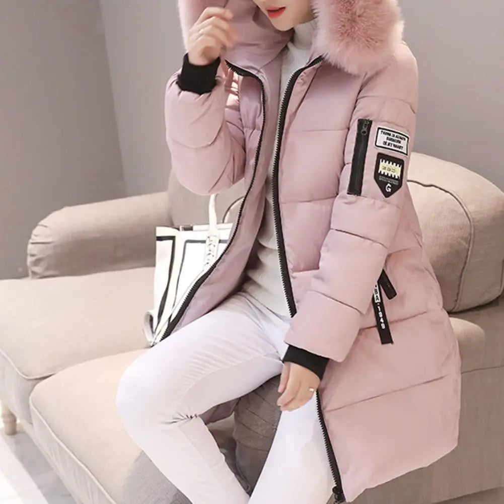 GR | Winter jacket with striking collar and appliqués