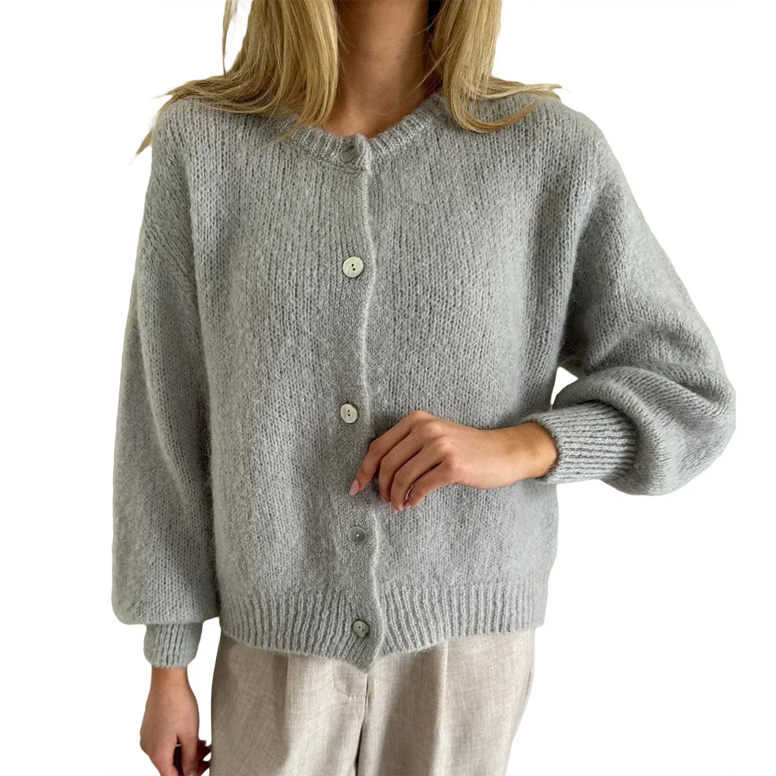GR | Long-sleeved knit cardigan