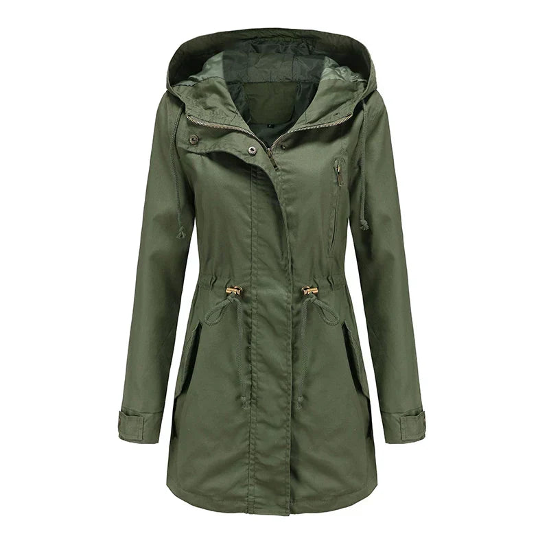 GR | Cotton Trench Coat with Hood
