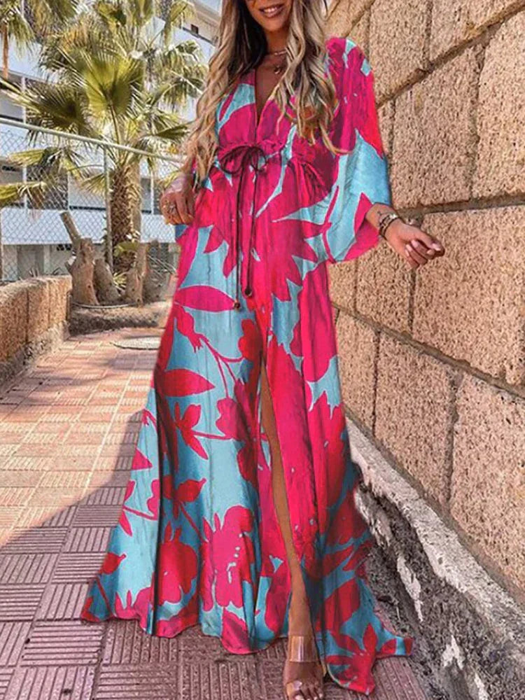 GR | Elegant Printed Dress for the Beach