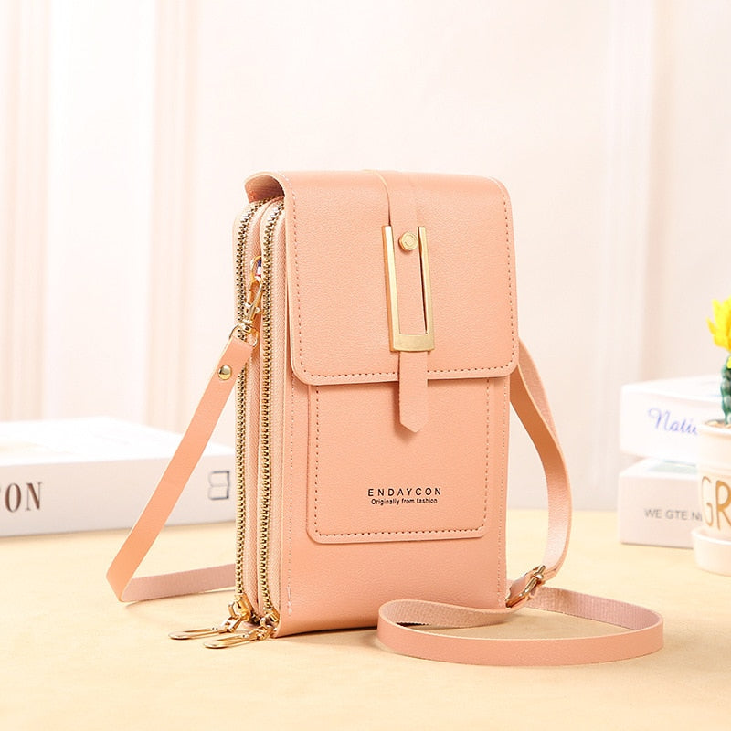 GR Leather Smartphone Clutch | Women's Handbag with Touchscreen Window
