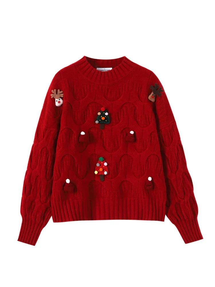GR - Ugly Christmas Sweater - Women's Vintage Style Christmas Sweater