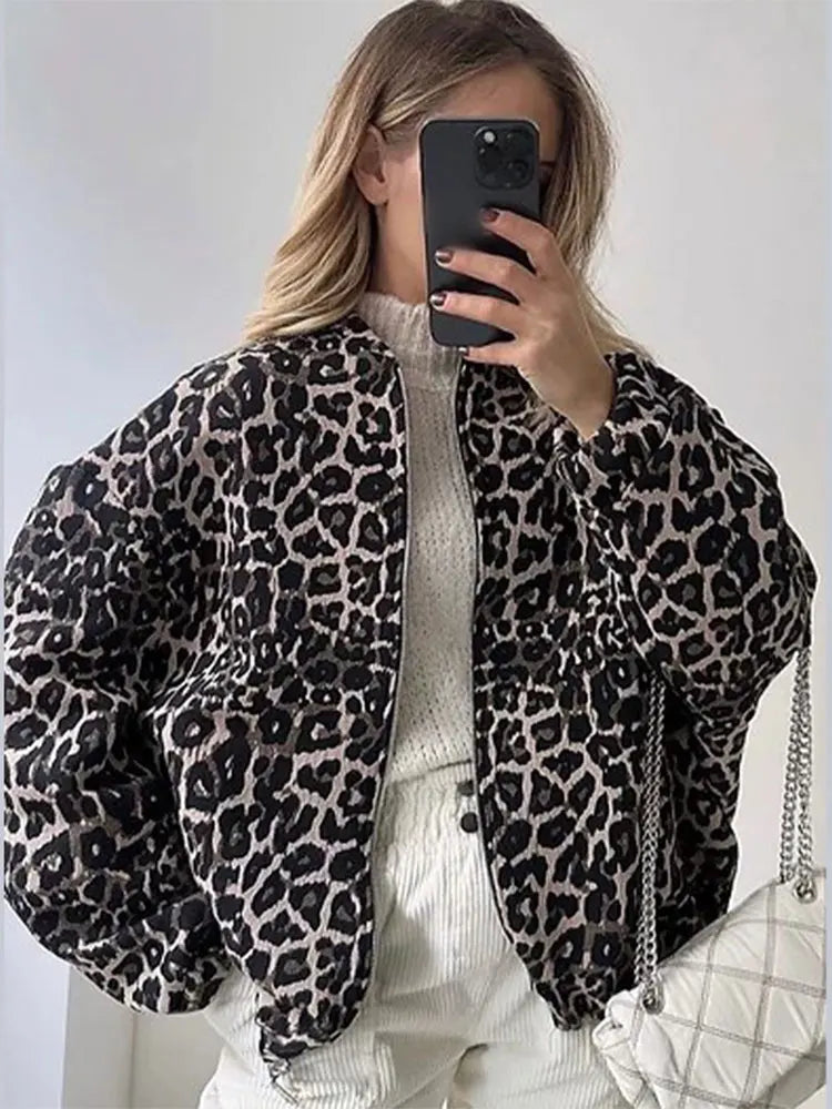 GR | Leopard print jacket for women 