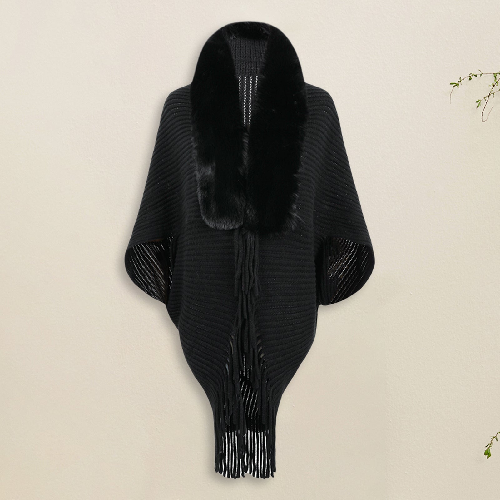 Long-sleeved ribbed cardigan