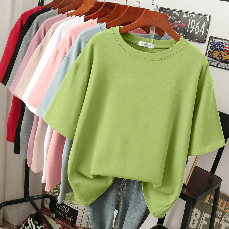 GR | Kuscheliges Baumwoll-Basic T-Shirt In Übergröße für Frauen
