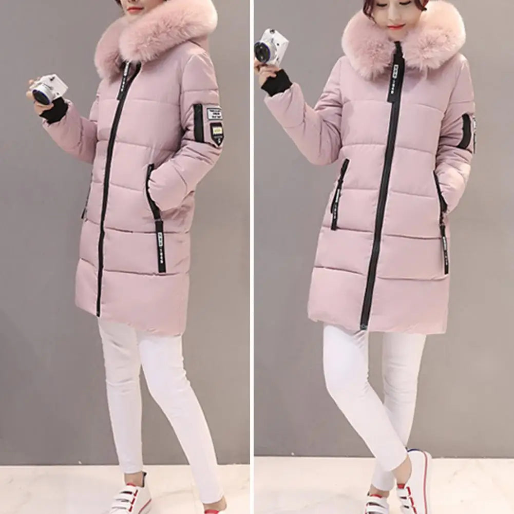 GR | Winter jacket with striking collar and appliqués