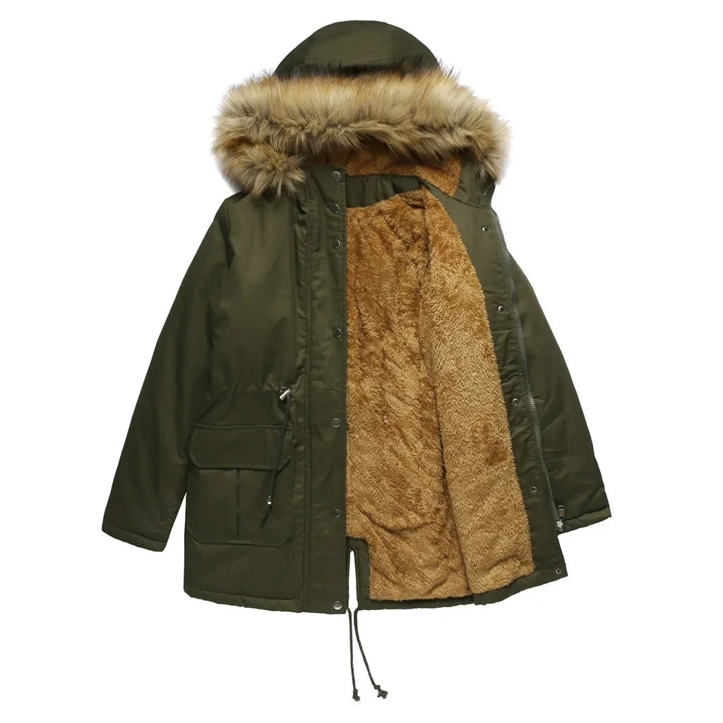 GR - Long parka with fur